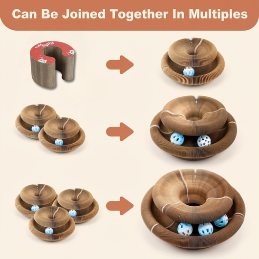 KittySpin™ | 2-in-1 Scratcher & Ball Track